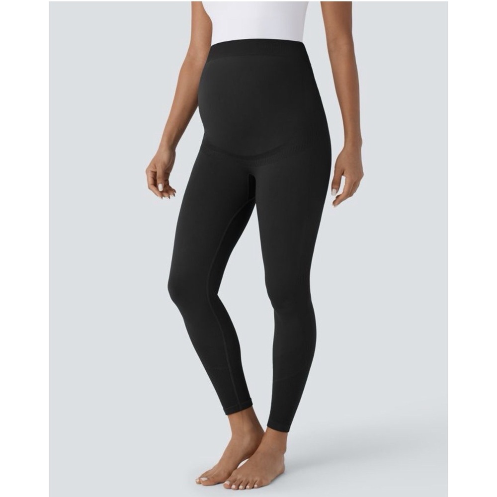 Halara Oneform Maternity Leggings Yoga Over Belly Comfort 7/8 Butt Support Large